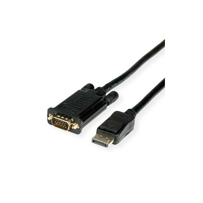 ROLINE Kabel DisplayPort-VGA, DP ST - VGA ST, schwarz, 1 m