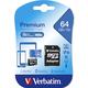 Verbatim microSDXC Speicherkarte 64 GB Class 10