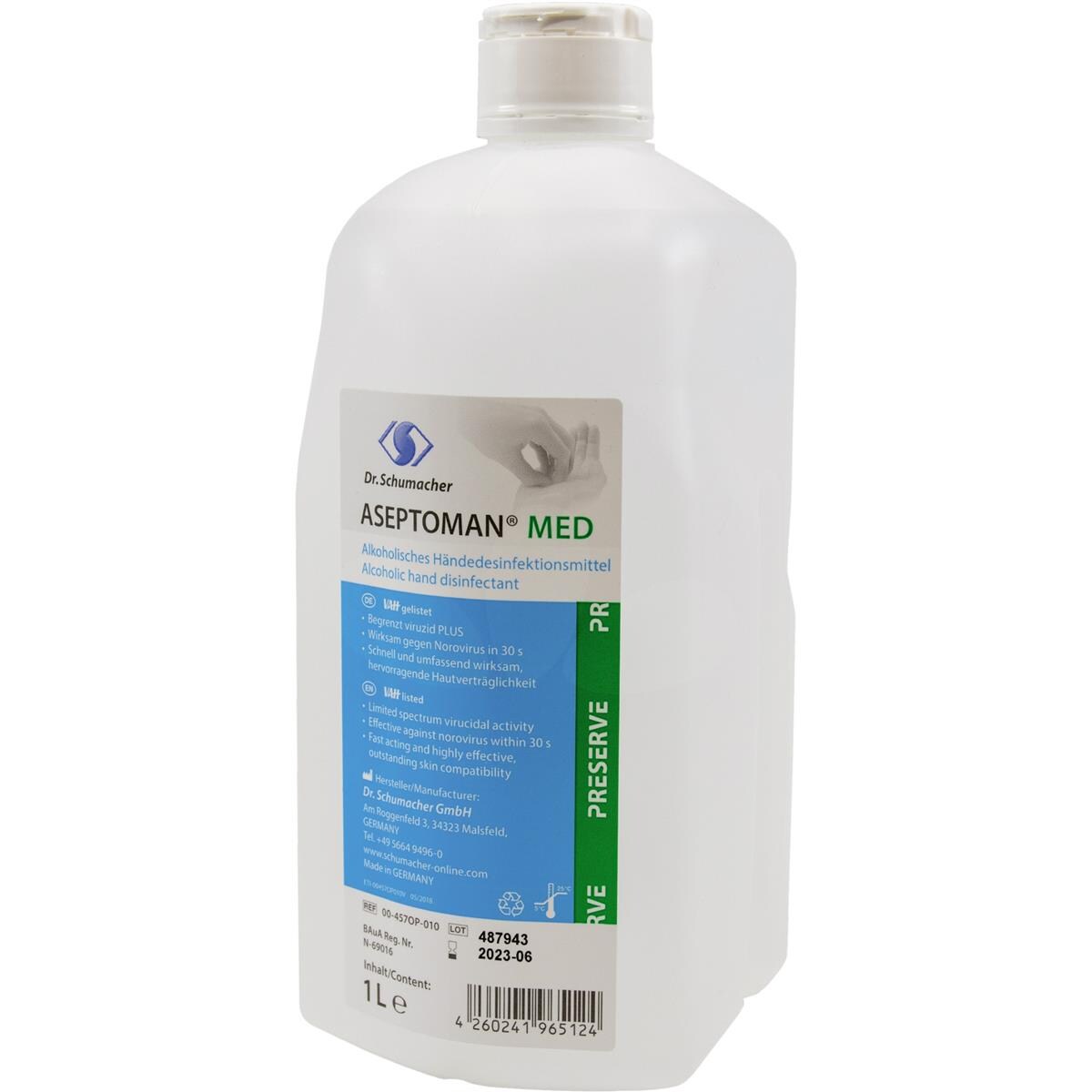 Dr. Schumacher ASEPTOMAN Handdesinfektion Med 00-457OP-010 1l Image