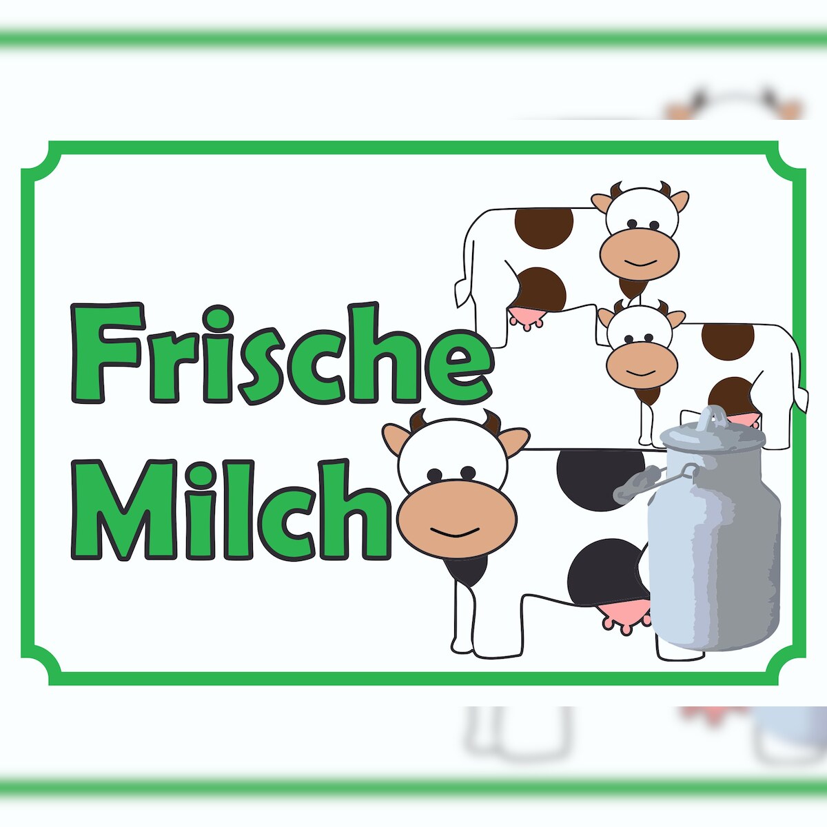 Verkaufsschild Schild Frische Milch A5 (148x210mm) Image
