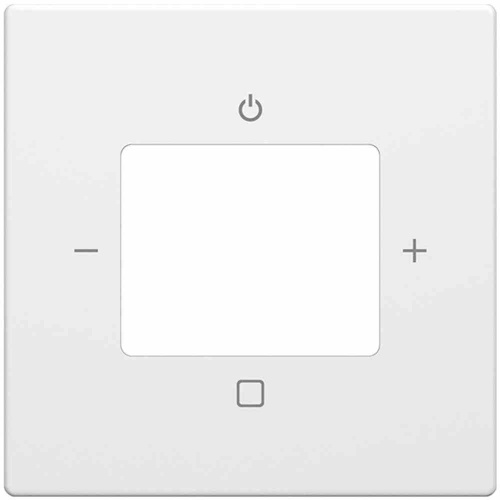 Busch-Jaeger Zentralplatte, Radio, studioweiß, glänzend, Klemmbefestigung, mit Aufdruck, ohne Beschriftungsfeld Image