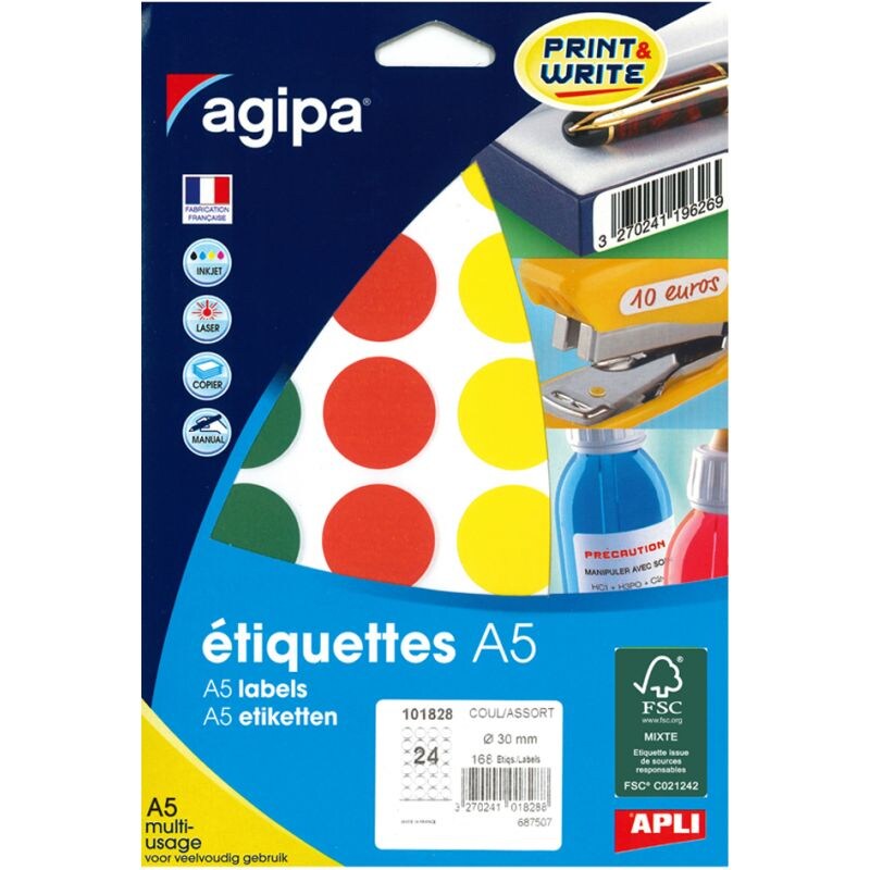 agipa Markierungspunkte, Durchmesser: 15 mm, rund, rot Image