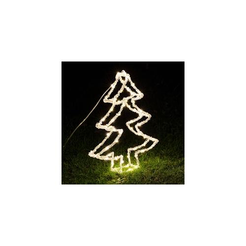 Haushalt International LED Acryl Weihnachtsbaum Gartenbeleuchtung Tanne Christbaum