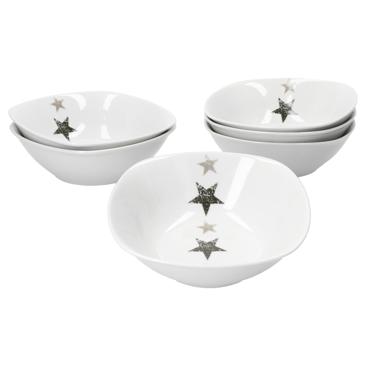 6er Set Müsli- Salatschale Stars 14cm Image