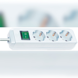 Brennenstuhl Eco-Line Steckdosenleiste mit Schalter 3-fach weiß 5,0 m Image