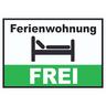 Ferienwohnung FREI Schild A5 (148x210mm)