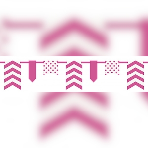 Wimpelbanner Punkte Streifen pink Image