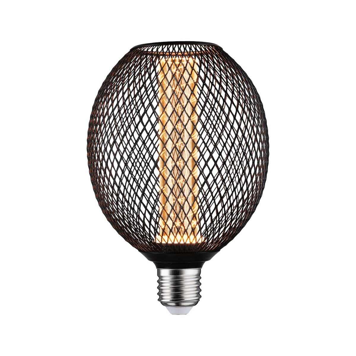 Paulmann Metallic Glow Standard 230V LED Globe E27 Spiral 200lm 4,2W 1800K Schwarz 29087 Image