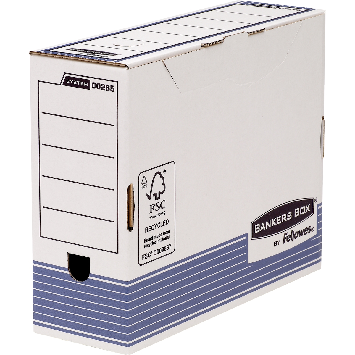 Bankers Box Archivbox R-Kive Prima (80mm) 0026401 weiß/blau Image