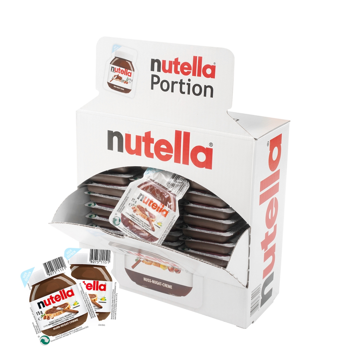 Ferrero Nutella Nuss-Nougat-Creme 40 Portionen x 15 g (600 g) Image