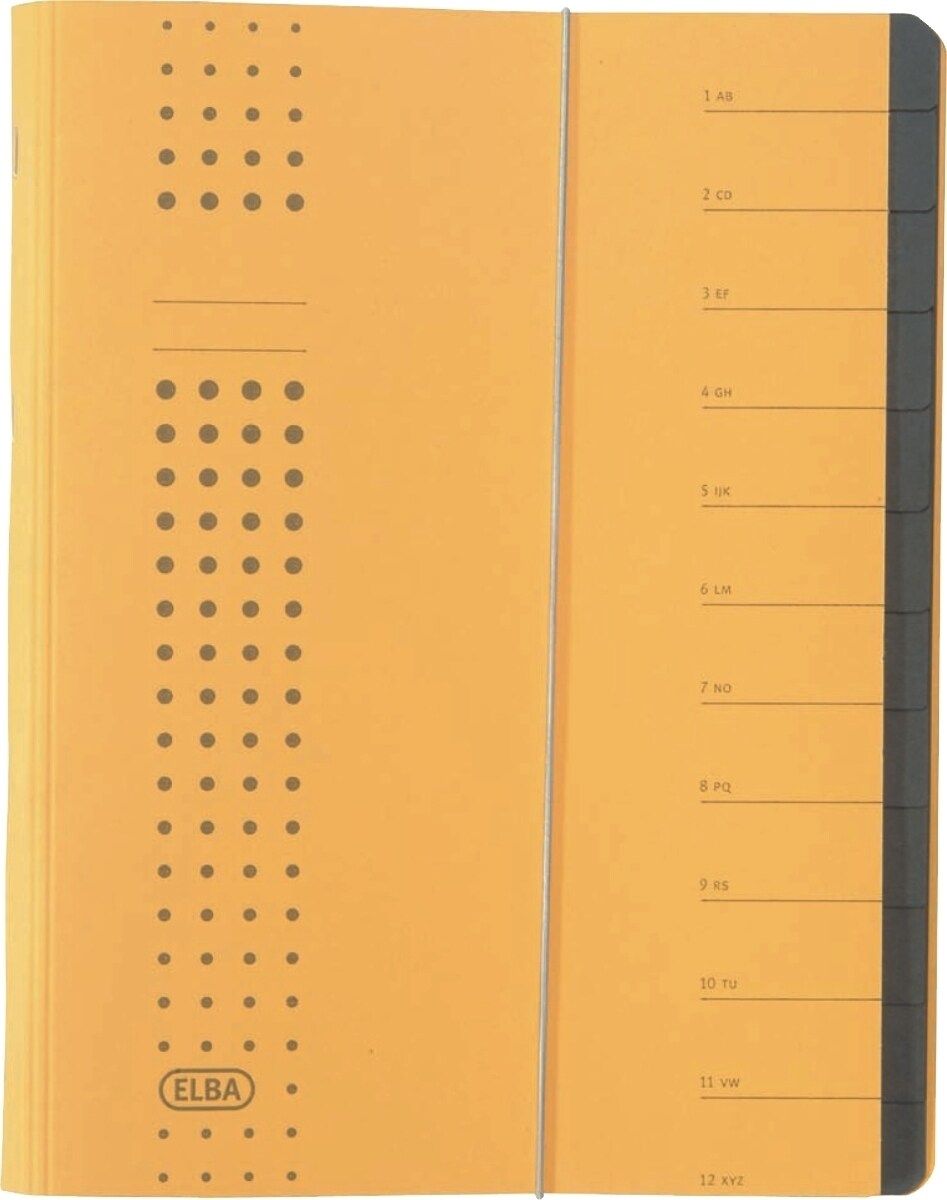 ELBA Ordnungsmappe chic A4 12 Fächer Karton 450 g/qm gelb Image