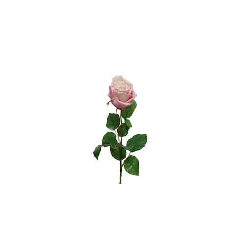 Rose am Stiel Kunstblume Rosenblüte künstliche Blume Real Touch H: 68cm rosa