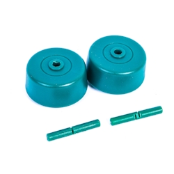 2 Laufrollen Ersatzteil für Vorwerk Tiger VT 260 265 270 300 mit Achse Image