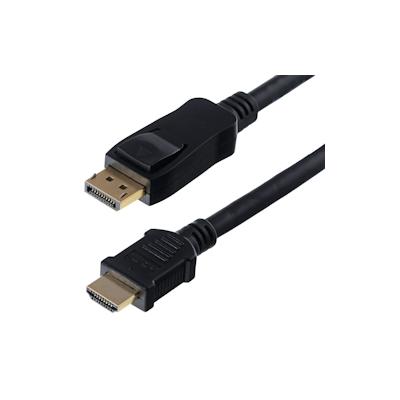 Helos Anschlusskabel, DisplayPort Stecker/HDMI Stecker, 4K, BASIC,10,0m, schwarz Image