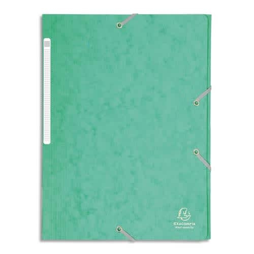 Exacompta Sammelmappe mit Gummizug und 3 Klappen, Maxi-Kapazität, aus Manila Karton 425g/qm 500µ, 24x32cm für DIN A4 Image