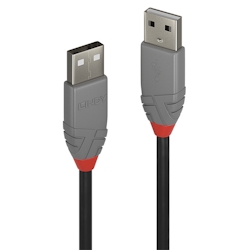 Lindy 36695 Lindy USB 2.0 Kabel Typ A/A Anthra Line M/M 5m Image