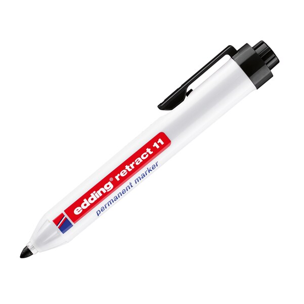 Permanentmarker edding retract 11 nachfüllbar Druckmechanik 1,5-3mm schwarz Image
