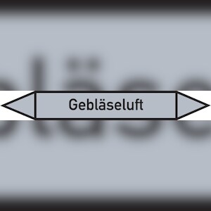 Rohrleitungskennzeichen Gebläseluft - 100x15 mm Folie selbstklebend Image