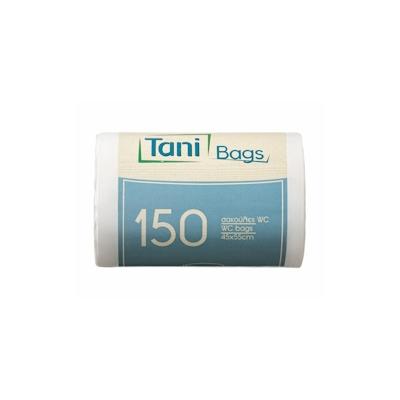 VEPATIM 150x TANI Bad Müllsäcke 24 L HDPE 45x55 cm 11my weiß Image