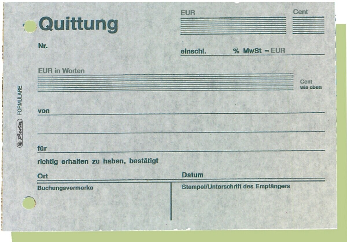 herlitz Formularbuch Quittungsblock A6 VE=2x40 Blatt Image