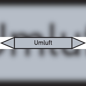 Rohrleitungskennzeichen Umluft - 270x37 mm Folie selbstklebend Image