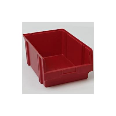 PROREGAL Sichtlagerkasten | Lion | HxBxT 13x14x23cm | Rot | Sichtlagerbox, Sichtlagerbehälter, Sichtlagerkastensortiment, Sortierbehälter Image
