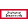 Schild Löschwasser Entnahmestelle, Alu, 297x105 mm