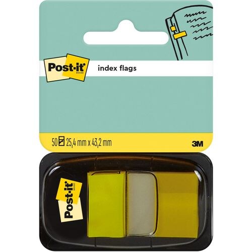 Post-it Index-Haftstreifen Rechteckig 2,54 x 4,32 cm Gelb 50 Streifen Image