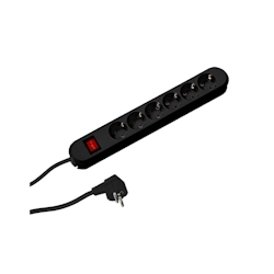 Bachmann Steckdosenleiste SMART 6-fach, schwarz 5,0m, mit Schalter Image