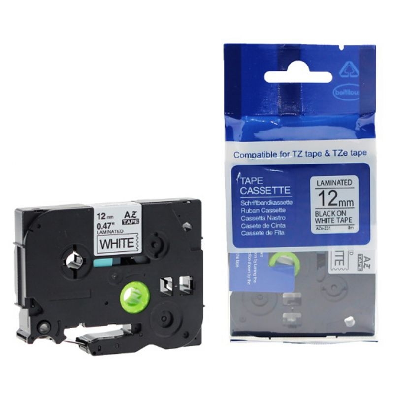 rillstab Schriftbandkassette schwarz/grün, 12 mm x 8 m Image