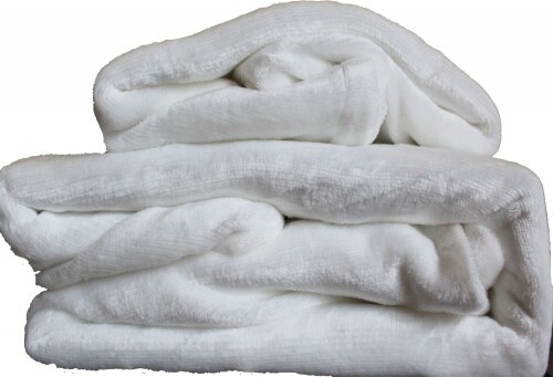 KH-Haushaltshandel Winter Bettwäsche Teddy Fleece Flausch Plüsch Nicky 135x200+80x80cm weiss, uni Image