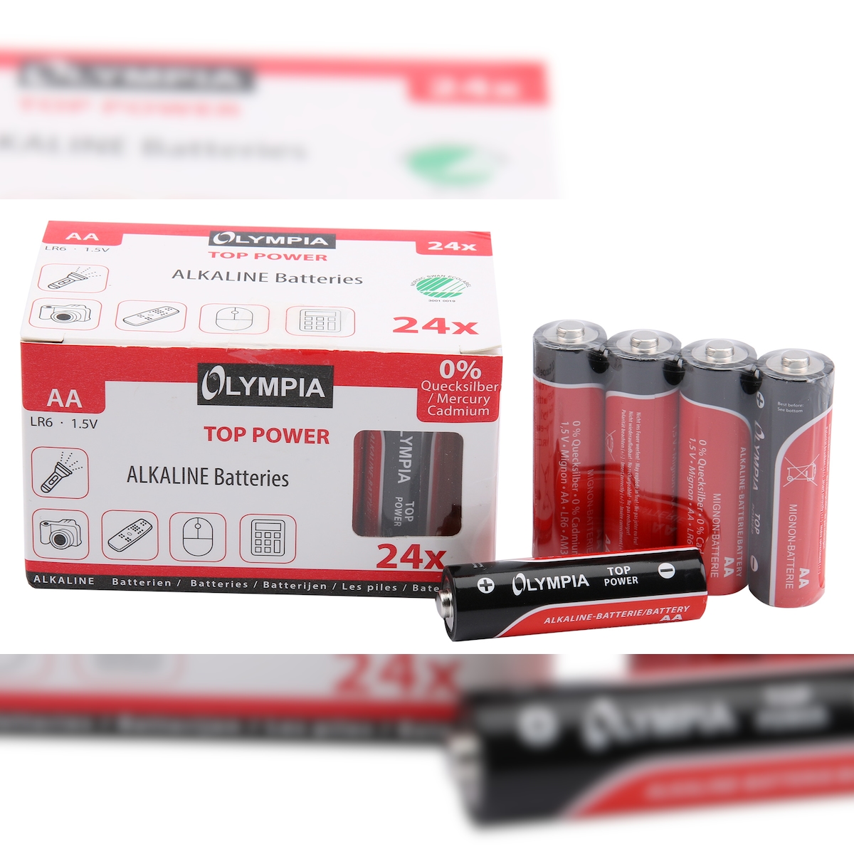 Olympia 24 Stück Top Power Alkaline Batterien Typ AA Image