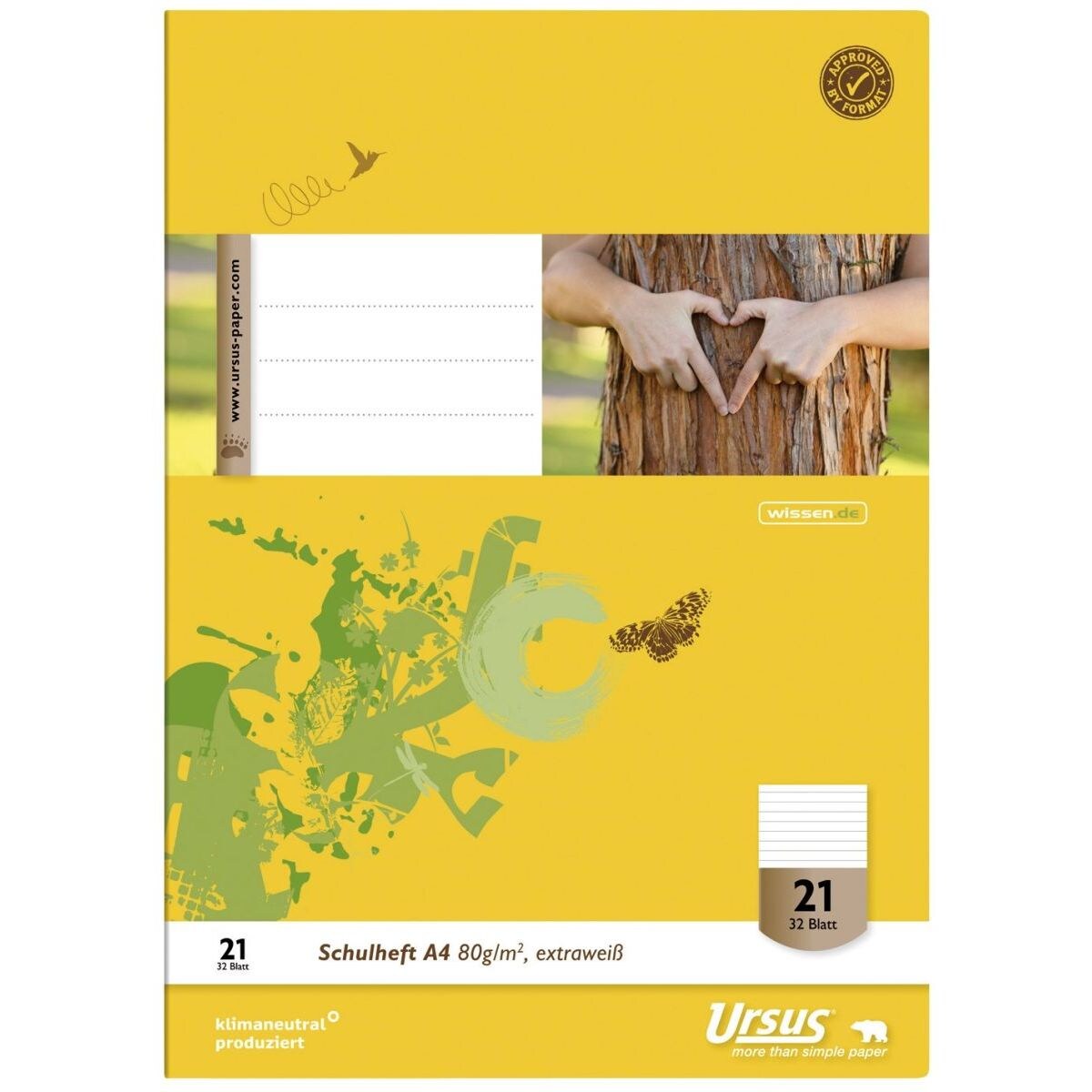 Heft LIN21 A4 32 Blatt 80g/qm 9mm liniert Image