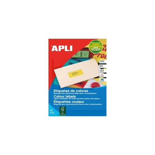 agipa Adress-Etiketten, 63,5 x 38,1 mm, gelb