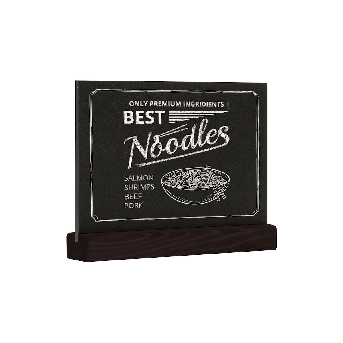 Kreidetafel Tischaufsteller Europel A5 Querformat schwarz 356269 Image