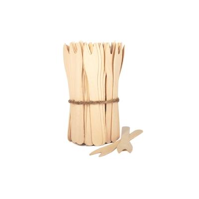 WISEFOOD 1000 Gabeln - Holz Pommesgabel - 12 cm Image