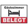 Gästezimmer BELEGT Schild Zimmer BELEGT A6 (105x148mm)