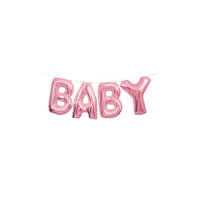 Folienballon Buchstabengirlande Baby rosa