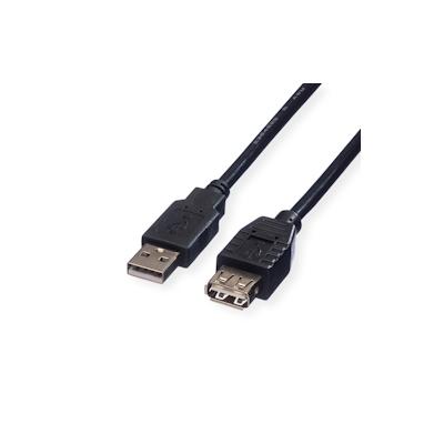 ROLINE USB 2.0 Kabel, Typ A-A, ST/BU, schwarz, 3 m