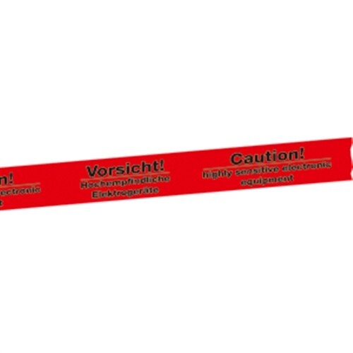 Aufkleber Packband Vorsicht! Hochempfindliche..., rot, Folie, 50 mm x 66 m Image