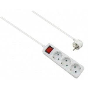 Helos Steckdosenleiste CLASSIC, 3-fach, weiß, 5,0m, mit Schalter Image