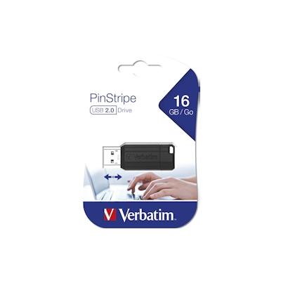 Verbatim USB 2.0 Stick PinStripe 16 GB schwarz