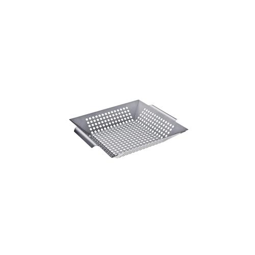 CHEFGASTRO BBQ Gemüsekorb XL, Grillwok | 30,5×30,5cm | Edelstahl