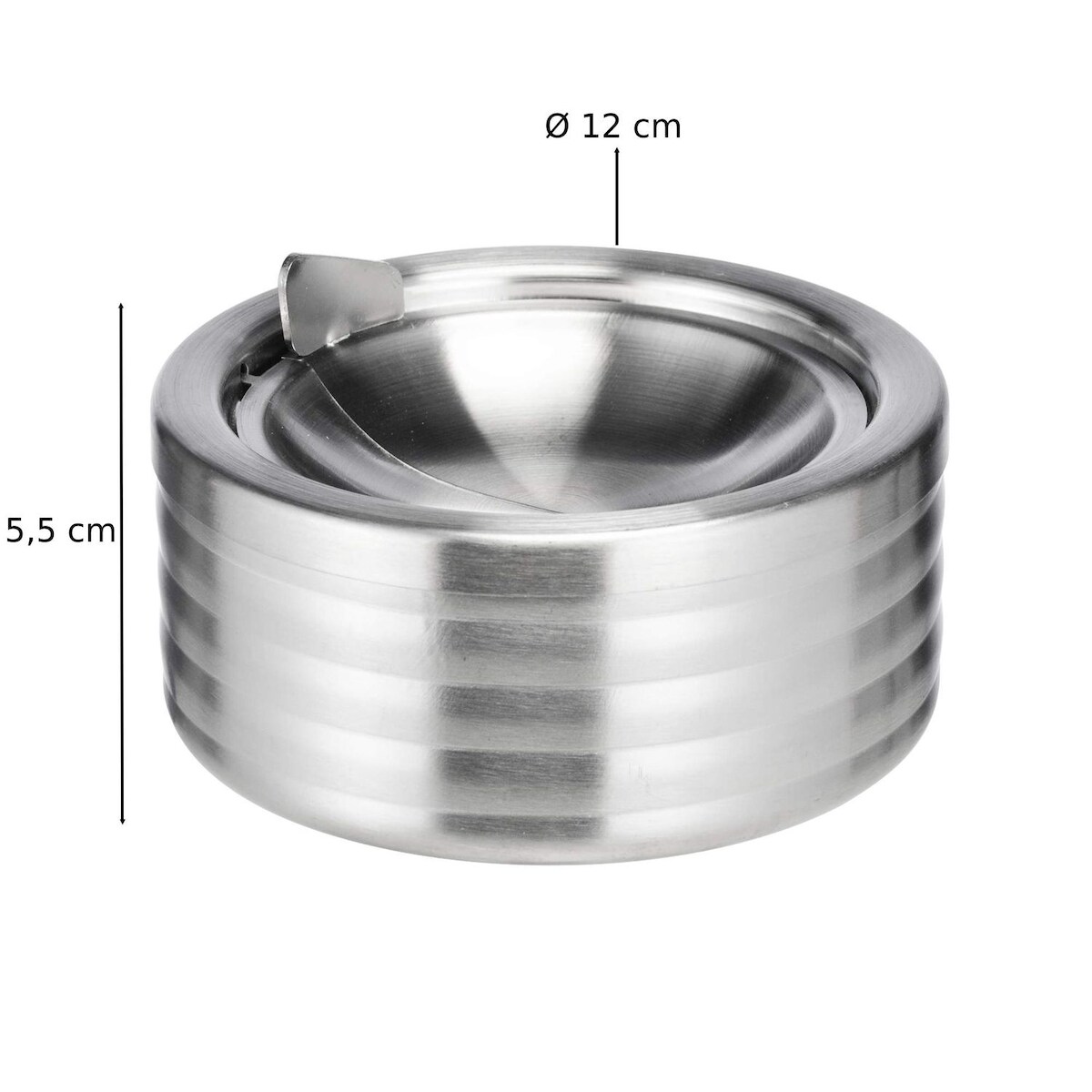 Gravidus Edelstahl Aschenbecher Klapp-Sturm-Gluttöter Image