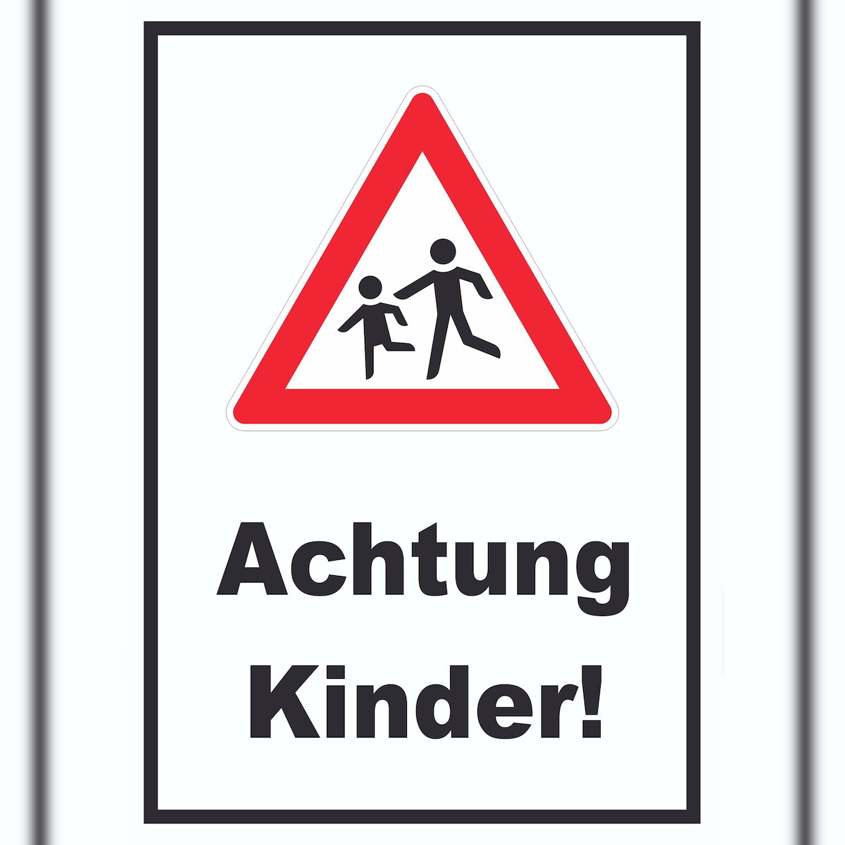 Achtung Kinder Schild Vorsicht Kinder A4 (210x297mm) Image