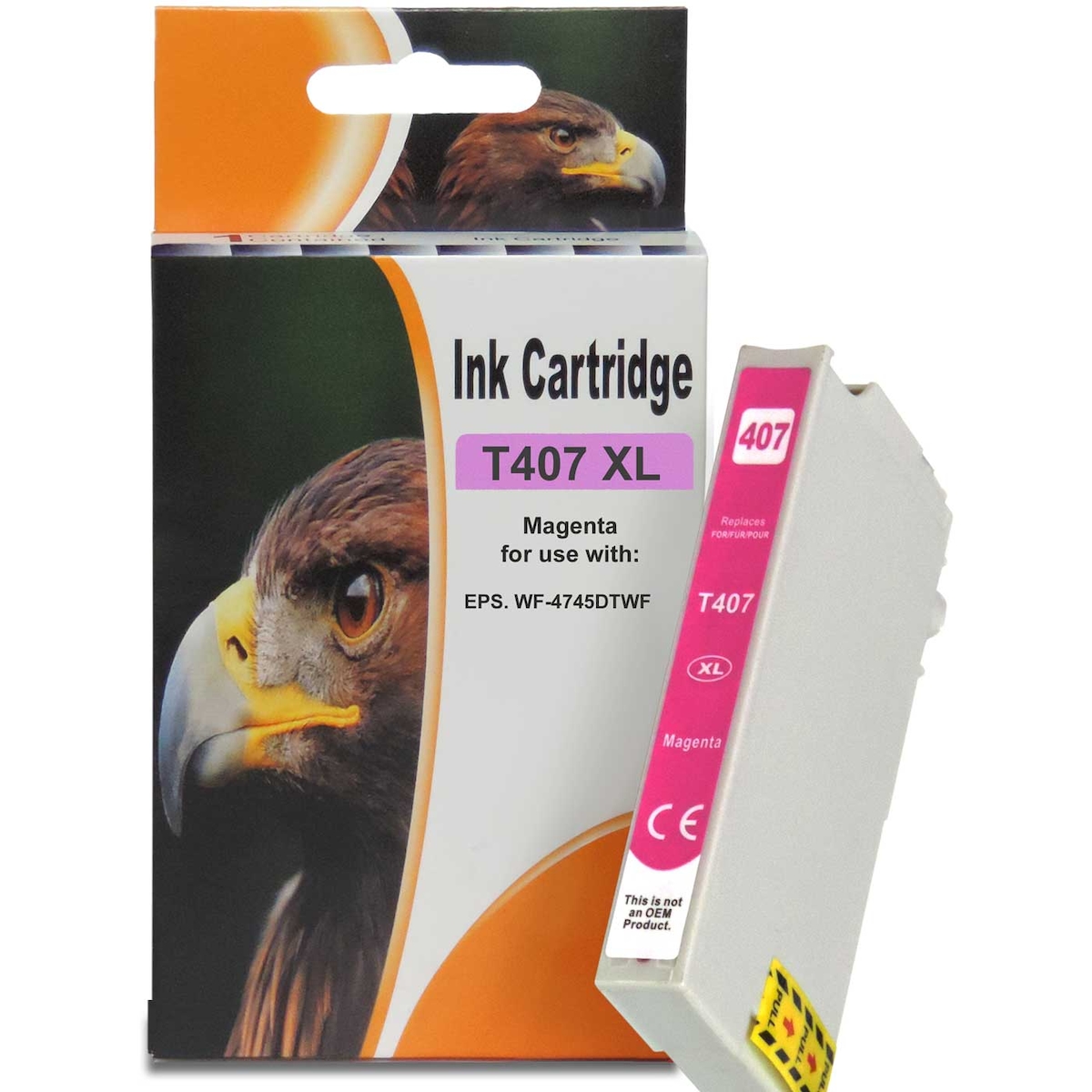Kompatibel Epson 407XL, T407, C13T07U340 M Magenta Rot für Workforce Pro WF 4745 DTWF Druckerpatrone für 1.900 Seiten von D&C Image