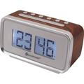 Soundmaster UR105BR Retro Radiowecker Uhrenradio Dualalarm LCD Display Sleeptimer