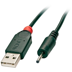 LINDY USB-Kabel USB 2.0 USB-A Stecker, DC Stecker 2,5 mm 1.50 m Schwarz 70265 Image