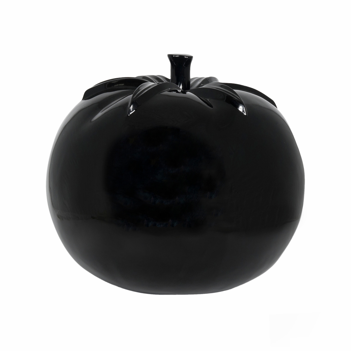 Deko-Tomate in Schwarz aus robustem Fiberglas, Größe XS - E2228-S1-B Image