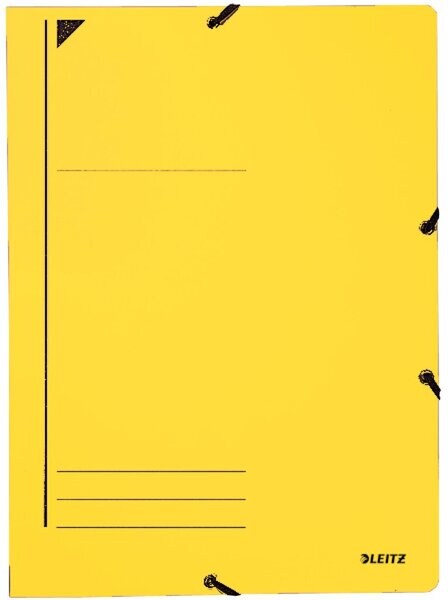 LEITZ Eckspann-Mappe A4, gelb, Beschriftungslinien, Fassungsvermögen: 250 Blatt, Karton: 430g Image